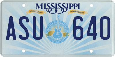 MS license plate ASU640
