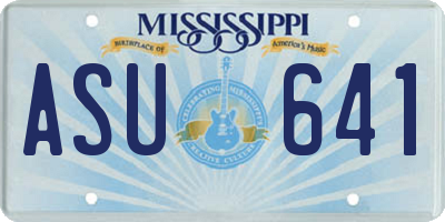 MS license plate ASU641
