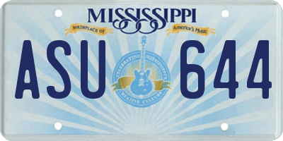 MS license plate ASU644