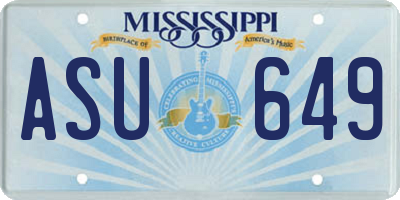 MS license plate ASU649
