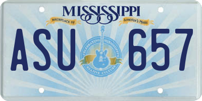 MS license plate ASU657