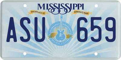 MS license plate ASU659