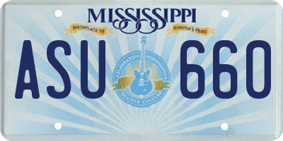 MS license plate ASU660