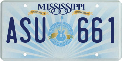 MS license plate ASU661