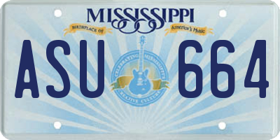 MS license plate ASU664