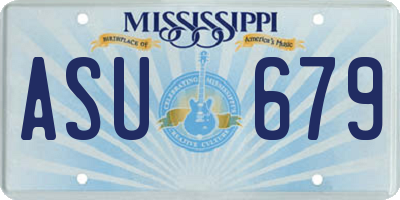MS license plate ASU679