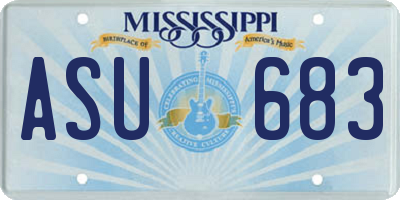 MS license plate ASU683