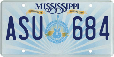 MS license plate ASU684