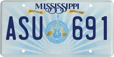 MS license plate ASU691