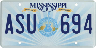 MS license plate ASU694