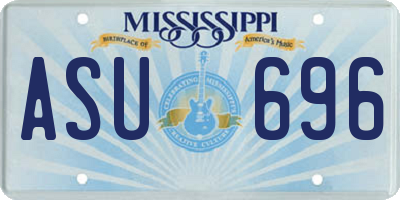 MS license plate ASU696