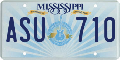 MS license plate ASU710