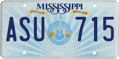 MS license plate ASU715