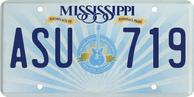 MS license plate ASU719