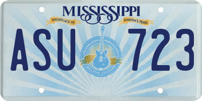 MS license plate ASU723