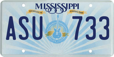 MS license plate ASU733