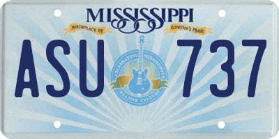 MS license plate ASU737