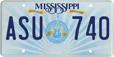 MS license plate ASU740