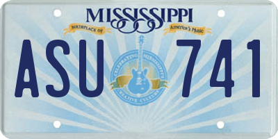 MS license plate ASU741