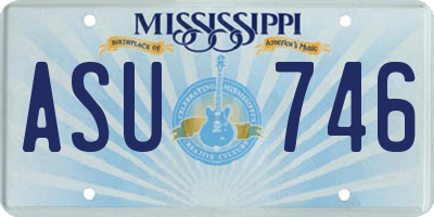 MS license plate ASU746