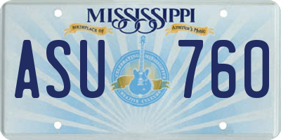MS license plate ASU760