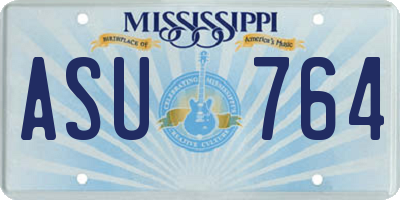 MS license plate ASU764