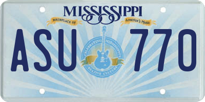MS license plate ASU770