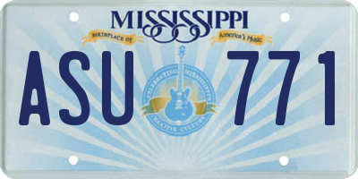 MS license plate ASU771