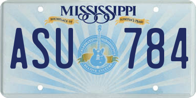 MS license plate ASU784