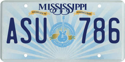 MS license plate ASU786