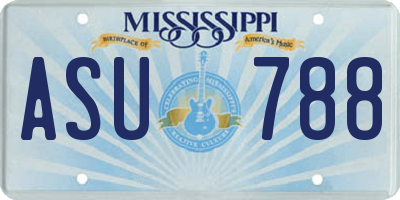 MS license plate ASU788