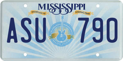 MS license plate ASU790