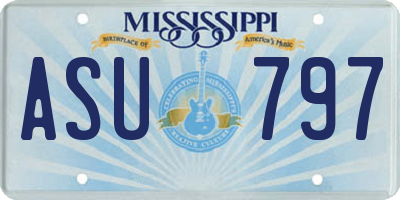 MS license plate ASU797