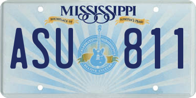 MS license plate ASU811