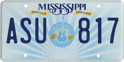 MS license plate ASU817