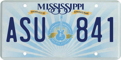 MS license plate ASU841