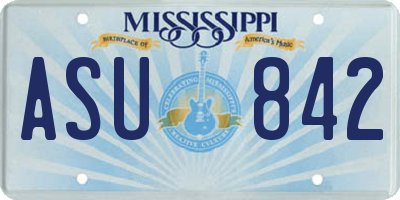 MS license plate ASU842