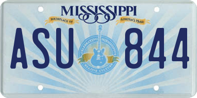 MS license plate ASU844