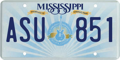 MS license plate ASU851