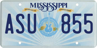 MS license plate ASU855
