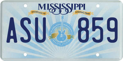MS license plate ASU859