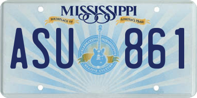 MS license plate ASU861