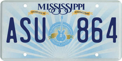 MS license plate ASU864