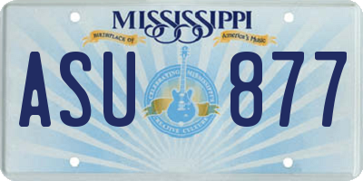 MS license plate ASU877