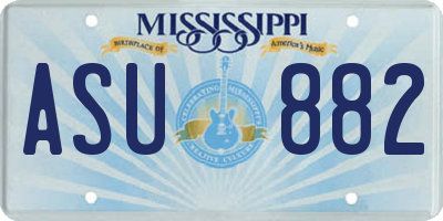 MS license plate ASU882