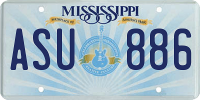 MS license plate ASU886