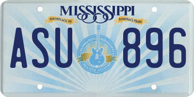 MS license plate ASU896