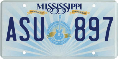 MS license plate ASU897