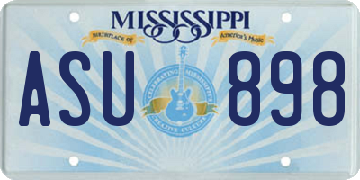 MS license plate ASU898