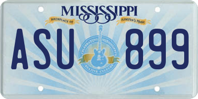 MS license plate ASU899